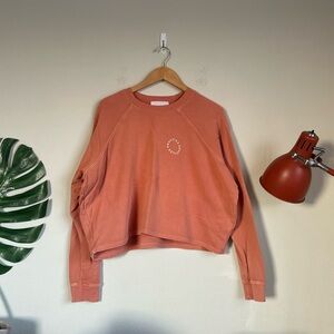 Spiritual Gangster Orange Cropped Crewneck Sweatshirt